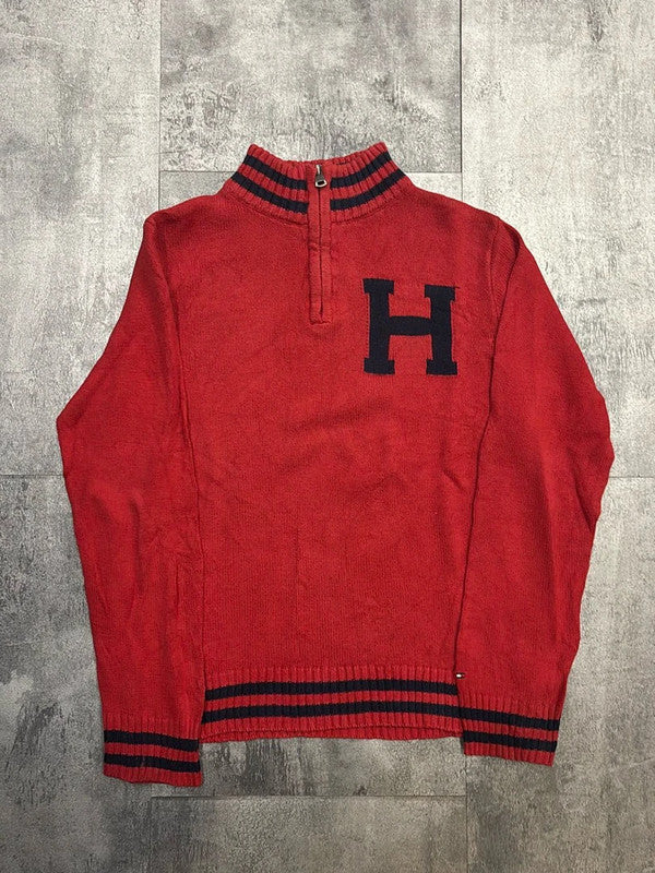 đź›’Pull Tommy Hilfiger Rouge et Bleu Marine 12 ansđź›’