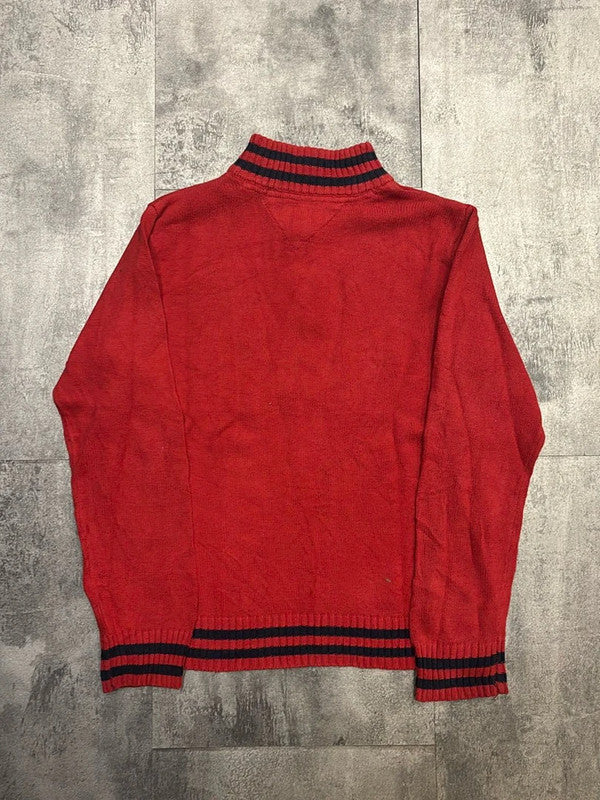 đź›’Pull Tommy Hilfiger Rouge et Bleu Marine 12 ansđź›’