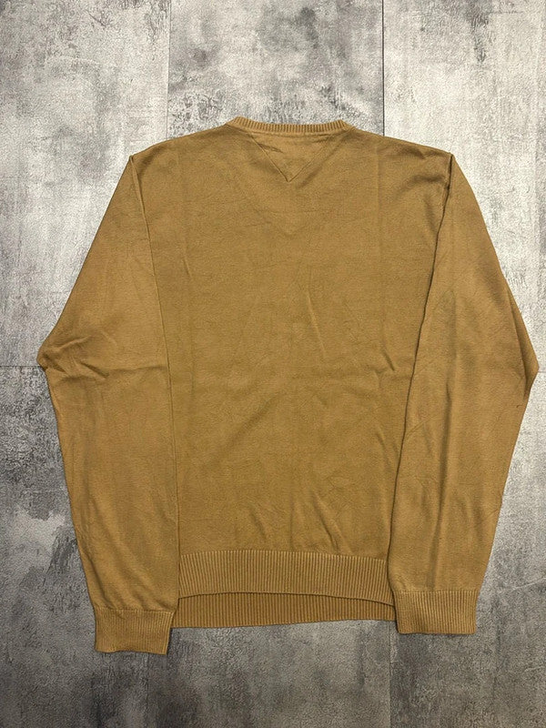 đź›’Pull Tommy Hilfiger XL Col V Couleur Camelđź›’