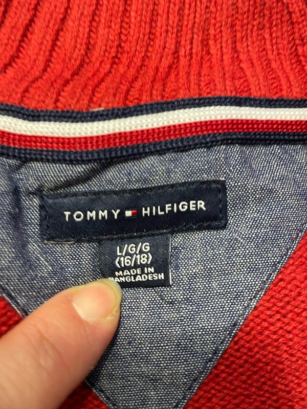 đź›’Pull Tommy Hilfiger Rouge Lđź›’