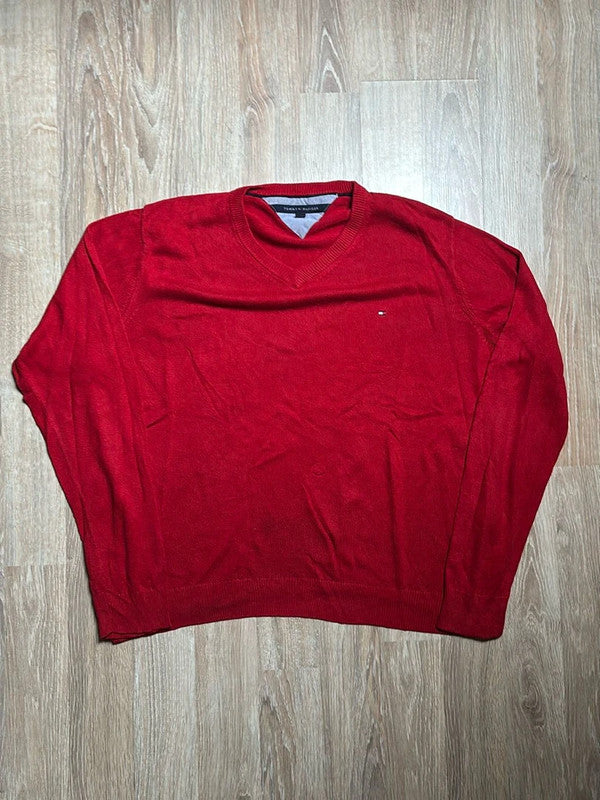 đź›’Pull Tommy Hilfiger XL Rouge V-neckđź›’