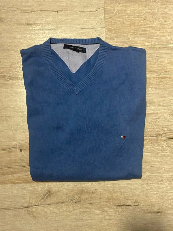 đź›’Pull Tommy Hilfiger Bleu Ciel Taille XXLđź›’