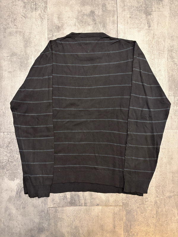 🛒Pull Tommy Hilfiger Noir Rayé Taille L 🛒