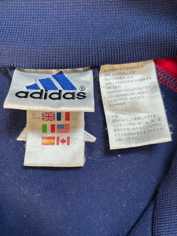 đź›’Veste adidas Vintage Bleu et Rouge Taille Mđź›’