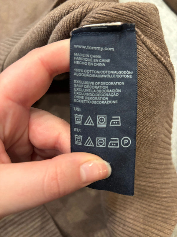 đź›’Pull Tommy Hilfiger Marron Bicolore Taille Lđź›’