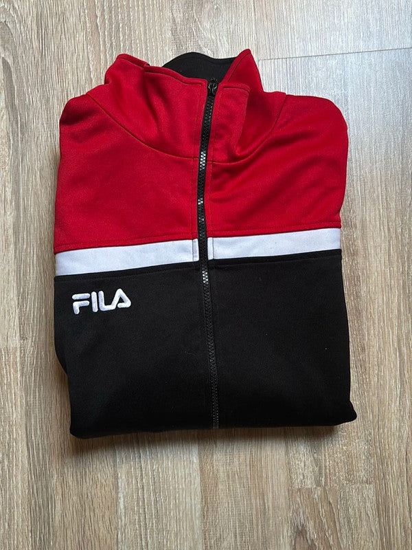 đź›’Veste FILA Vintage Rouge et Noire - Taille Sđź›’