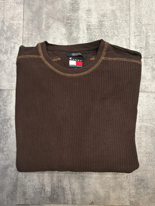 đź›’Pull Tommy Hilfiger Marron Taille L đź›’