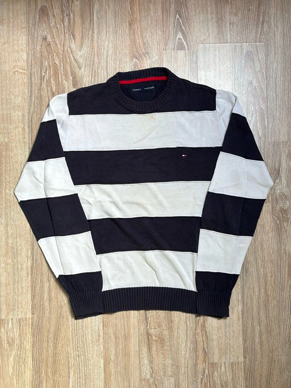 🛒Pull Tommy Hilfiger M Rayé Noir et Blanc🛒