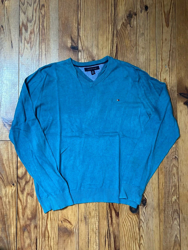 đź›’Pull Tommy Hilfiger Turquoise Taille Lđź›’