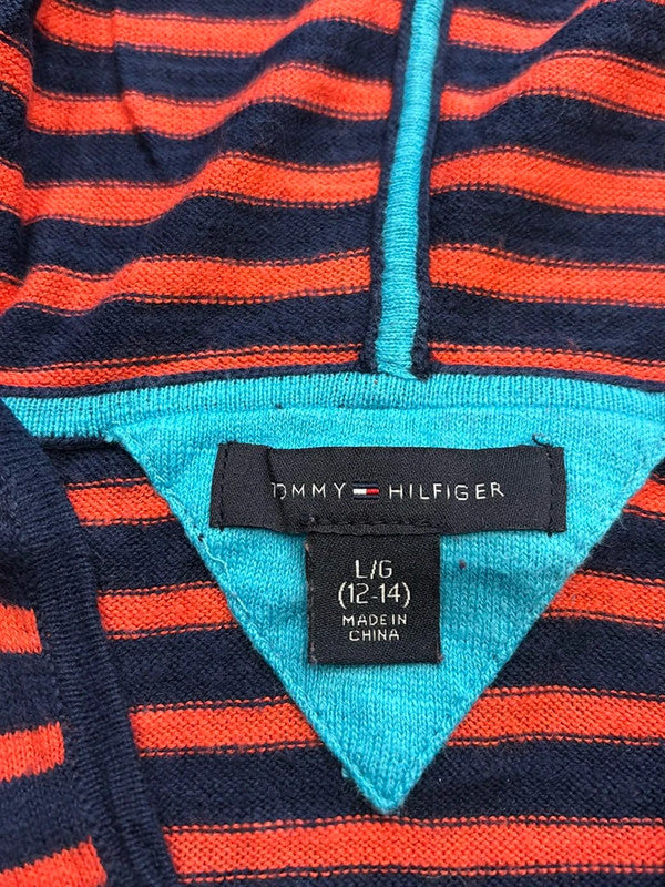 🛒Sweat à capuche rayé Tommy Hilfiger L 🛒