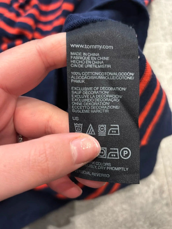🛒Sweat à capuche rayé Tommy Hilfiger L 🛒