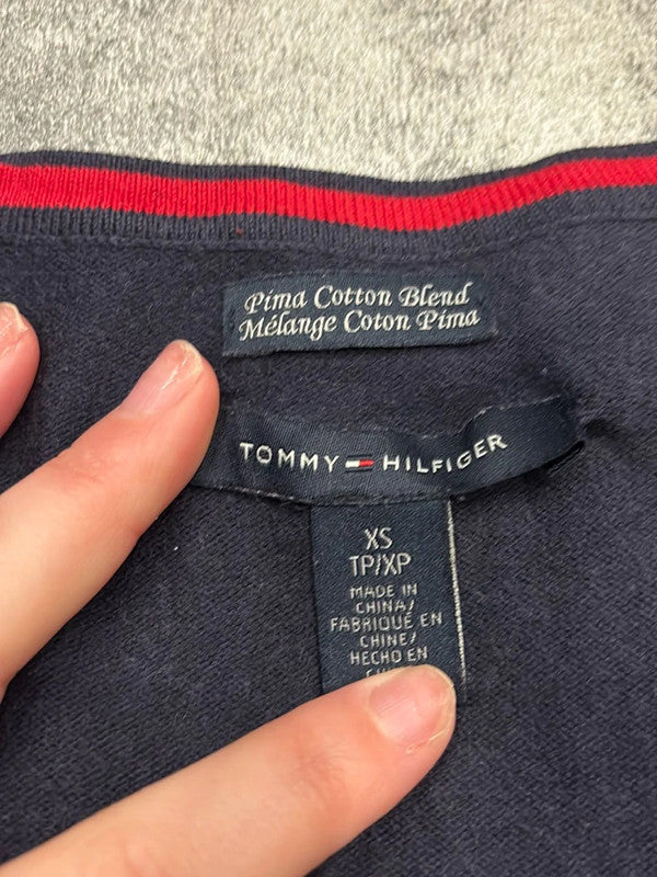 đź›’Pull Tommy Hilfiger XS Bleu Marine Col Vđź›’