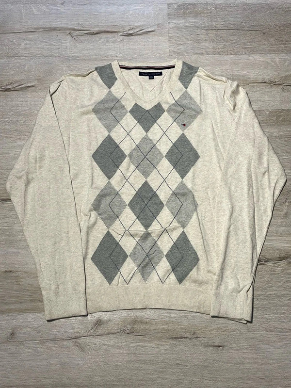 đź›’Pull Tommy Hilfiger XXL Beige et Grisđź›’