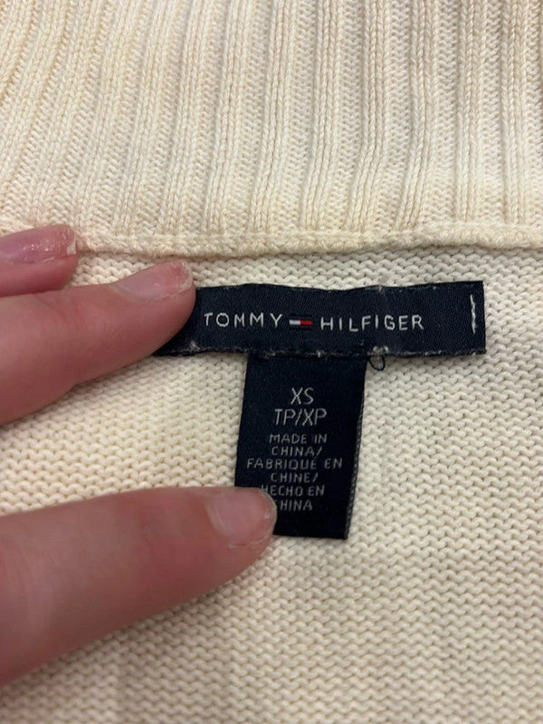 🛒Pull zippé Tommy Hilfiger XS Crème 🛒