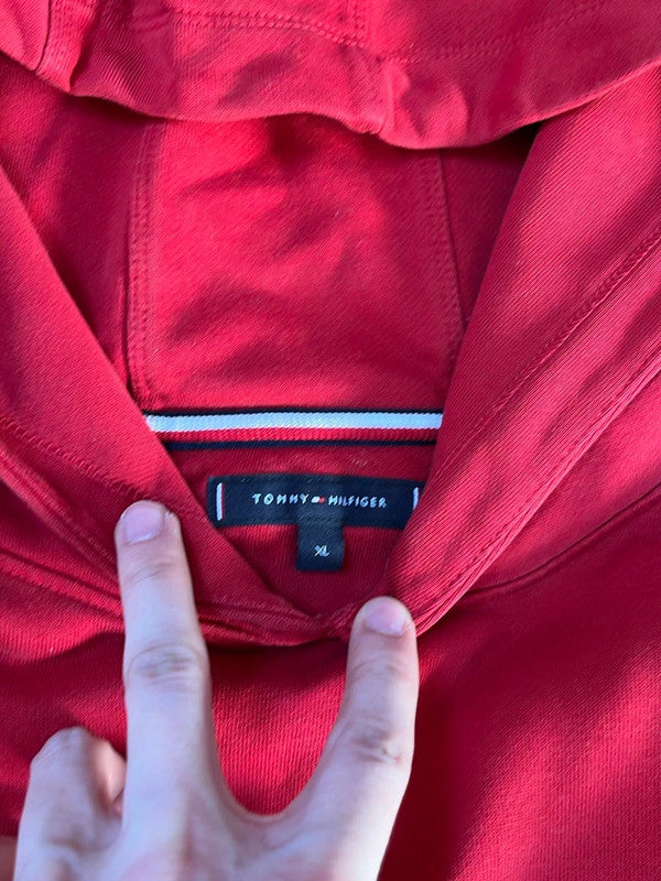 đź›’Sweat Ă capuche rouge Tommy Hilfiger XLđź›’