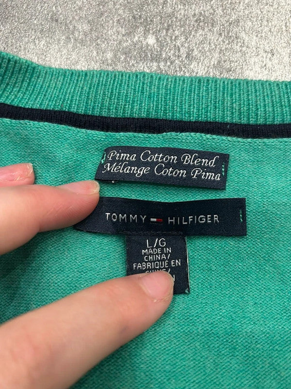 đź›’Pull Tommy Hilfiger Vert Taille Lđź›’