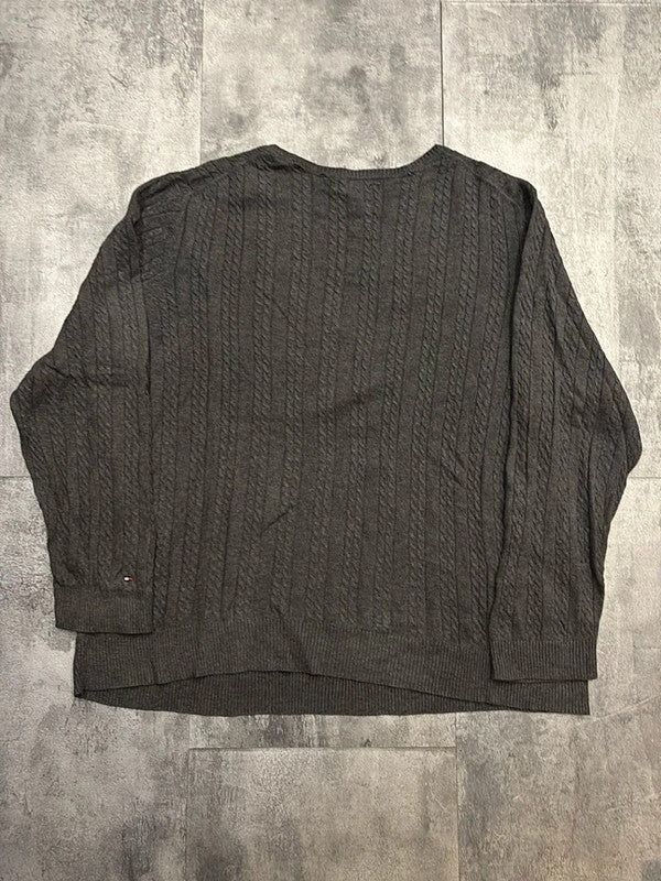đź›’Pull Tommy Hilfiger XXXL Gris anthracite col Vđź›’