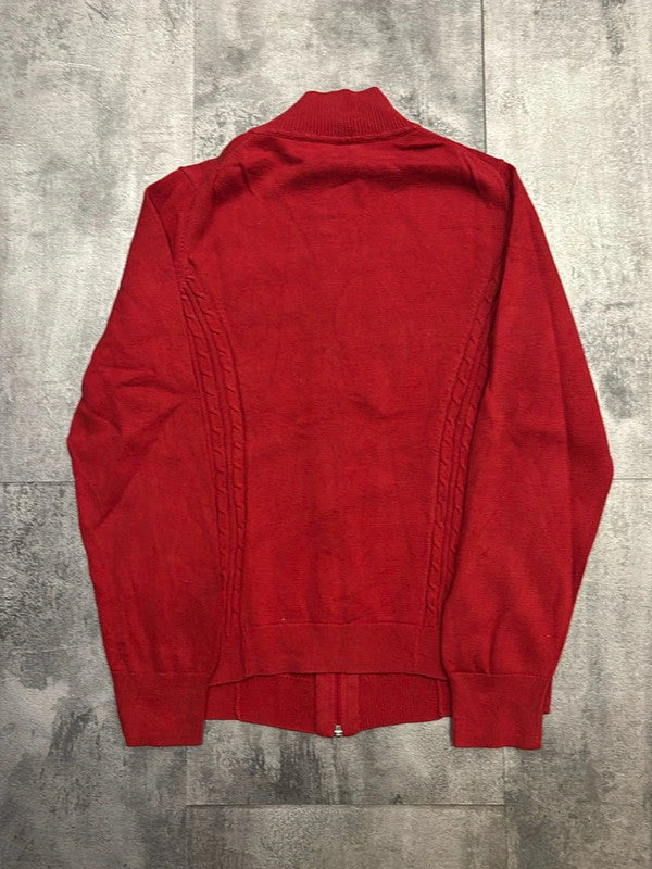 🛒Pull zippé rouge Tommy Hilfiger L🛒