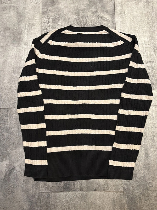 🛒Pull Tommy Hilfiger Rayé Noir et Blanc Taille L🛒