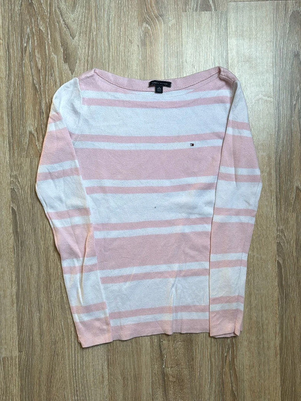🛒Pull rayé rose et blanc Tommy Hilfiger XS🛒