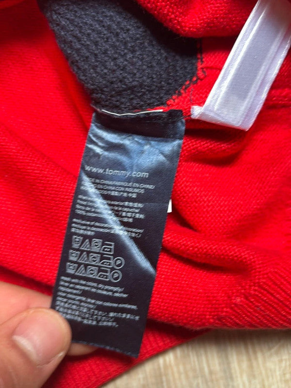 đź›’Pull Ă capuche rouge Tommy Hilfiger - Taille Lđź›’