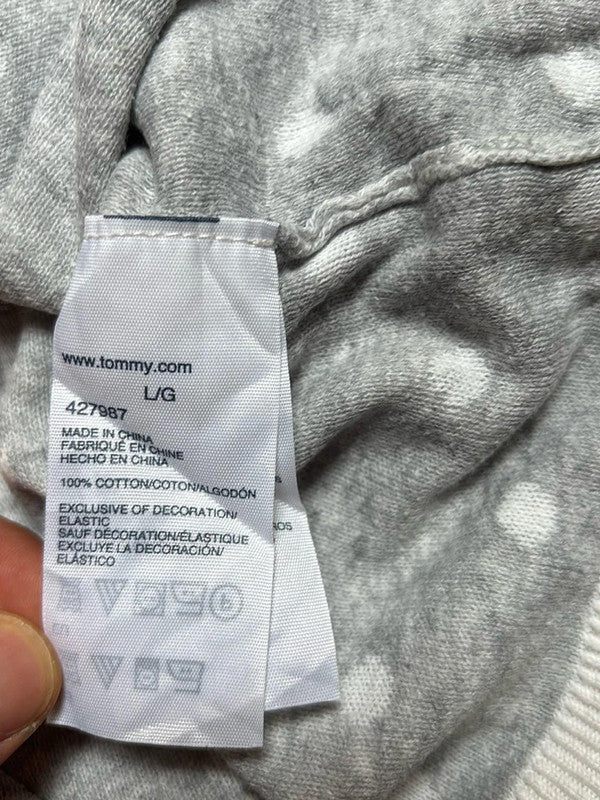 đź›’Pull Tommy Hilfiger Blanc Ă Pois Gris Taille Lđź›’