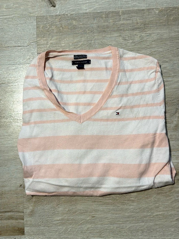 🛒Pull rose et blanc Tommy Hilfiger XL🛒