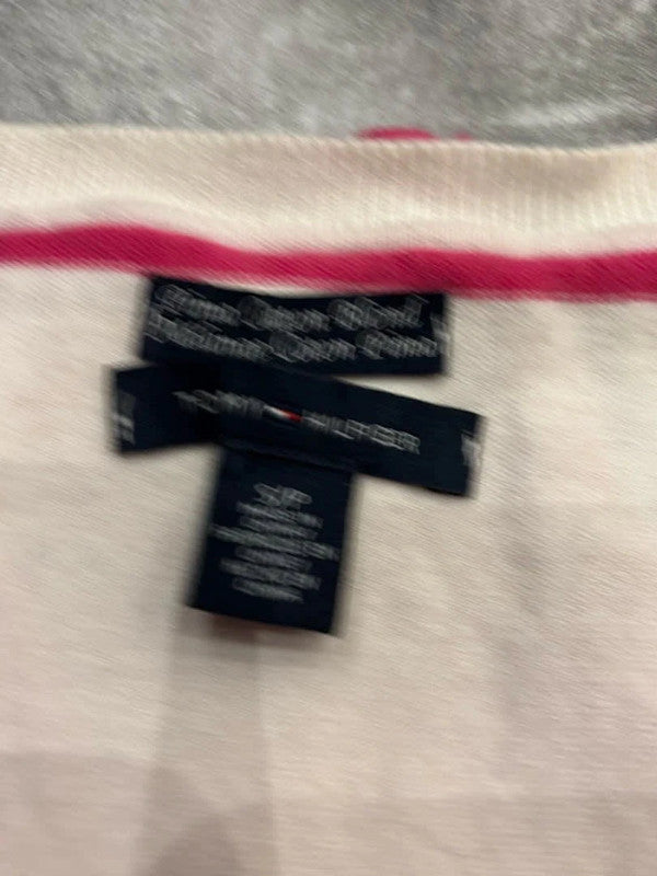 đź›’Pull Tommy Hilfiger Rose et Blanc Taille Sđź›’