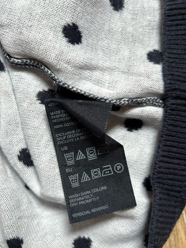 đź›’Pull Tommy Hilfiger Ă pois Noir et Blanc Taille Lđź›’