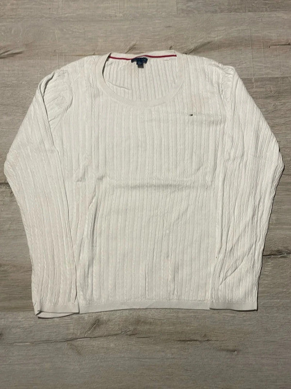 đź›’Pull Tommy Hilfiger Blanc Taille XXLđź›’