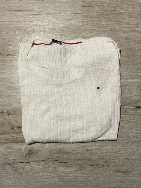 đź›’Pull Tommy Hilfiger Blanc Taille XXLđź›’
