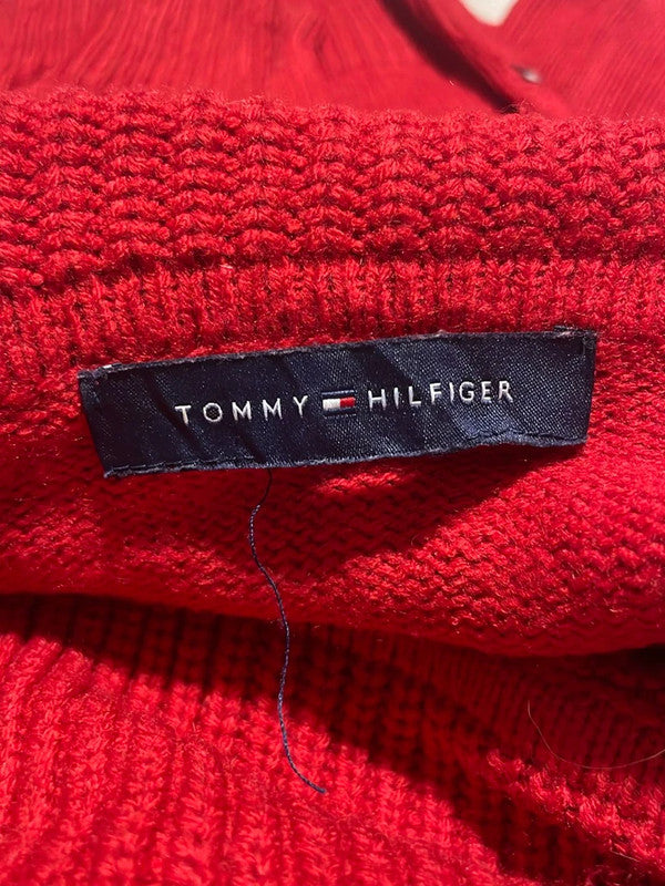 🛒Pull col roulé rouge vif Tommy Hilfiger S 🛒