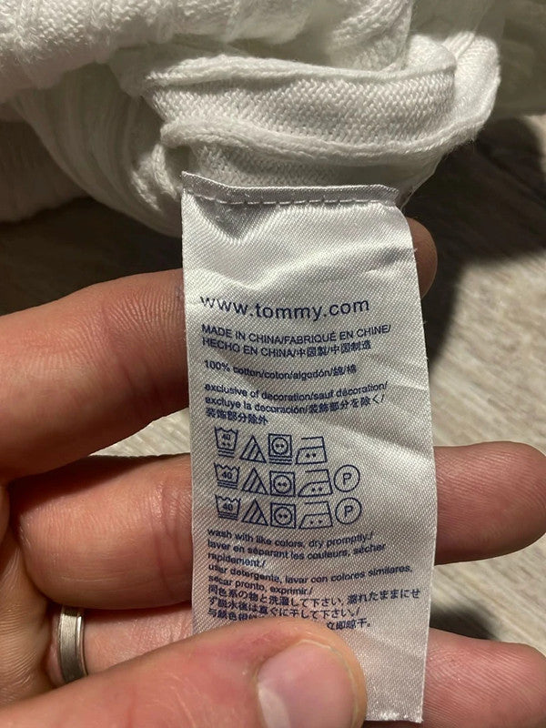 đź›’Pull Tommy Hilfiger Blanc Taille XXLđź›’