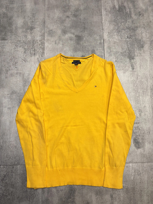 đź›’Pull jaune col V Tommy Hilfiger taille Lđź›’
