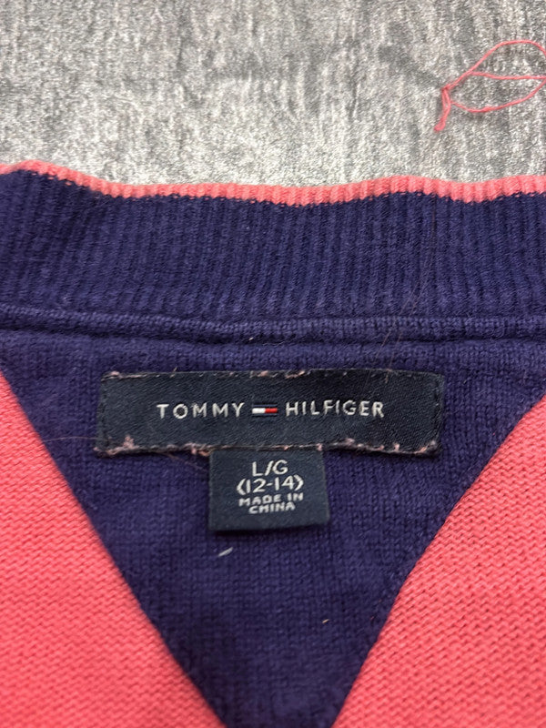 🛒Gilet boutonné rose Tommy Hilfiger Taille L🛒