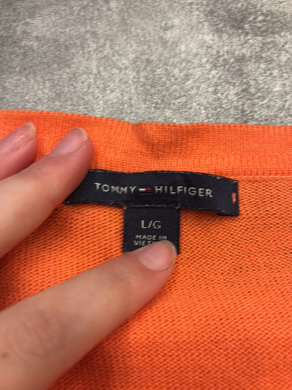 🛒Gilet boutonné orange Tommy Hilfiger taille L🛒