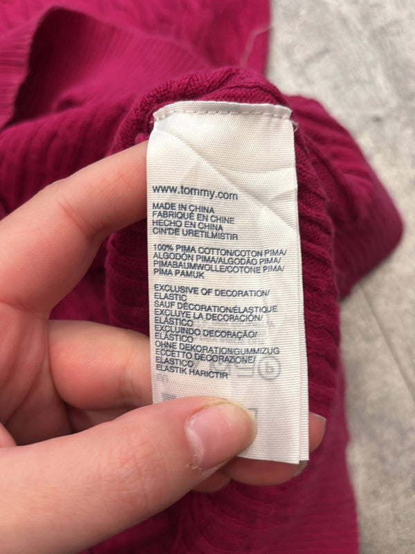 🛒Pull Tommy Hilfiger Rose/Doré Taille L🛒
