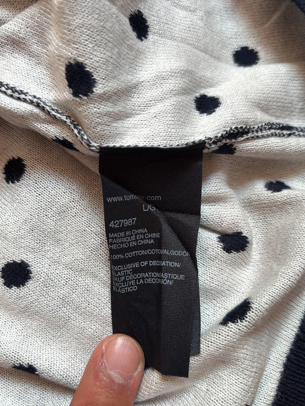 đź›’Pull Tommy Hilfiger Ă pois Noir et Blanc Lđź›’