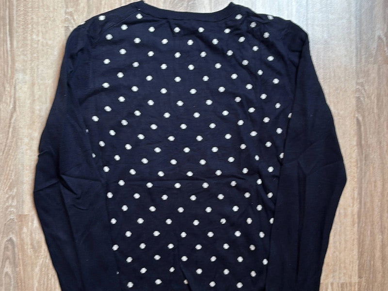 đź›’Pull Tommy Hilfiger Ă pois Noir et Blanc Lđź›’