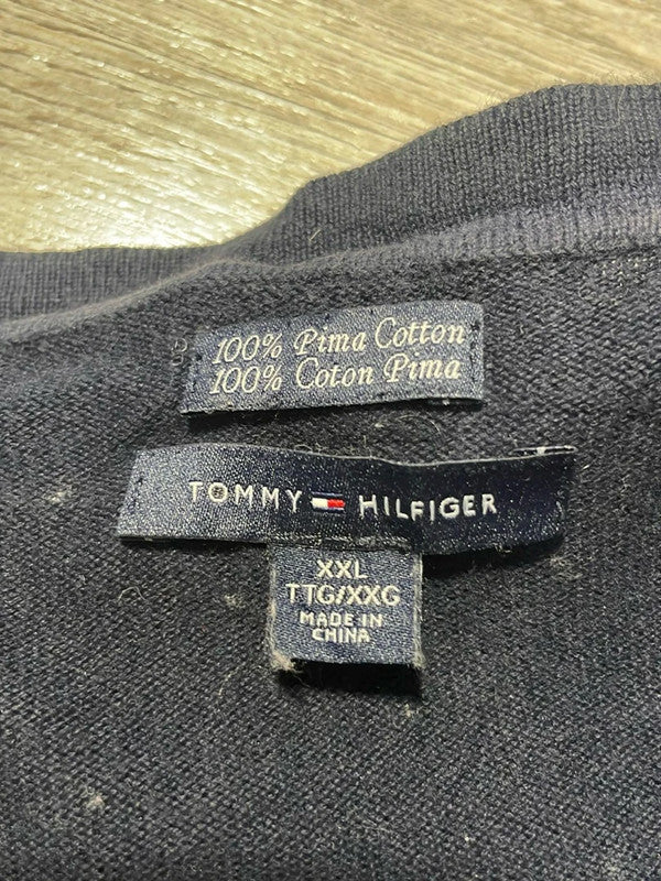 đź›’Gilet Tommy Hilfiger Bleu Marine Ă Pois XXLđź›’