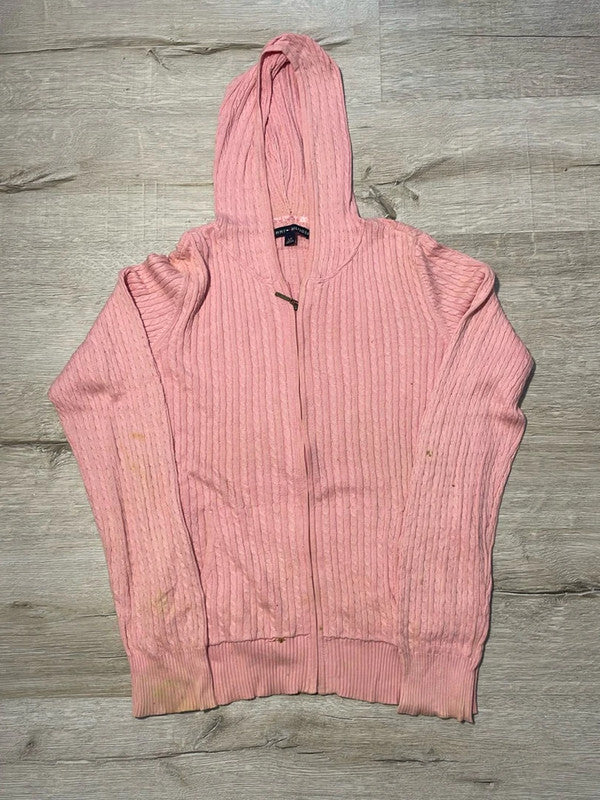 🛒Sweat à capuche zippé rose Tommy Hilfiger - Taille L🛒