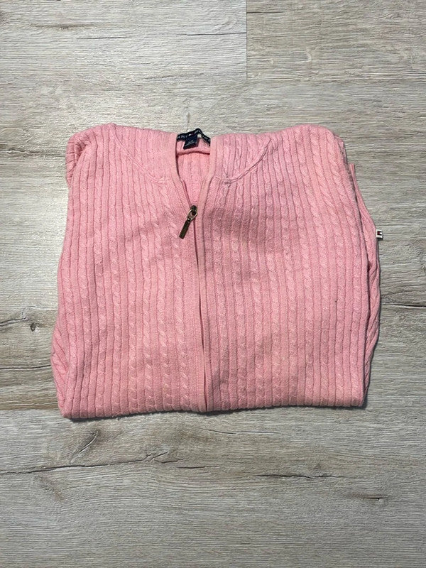 🛒Sweat à capuche zippé rose Tommy Hilfiger - Taille L🛒