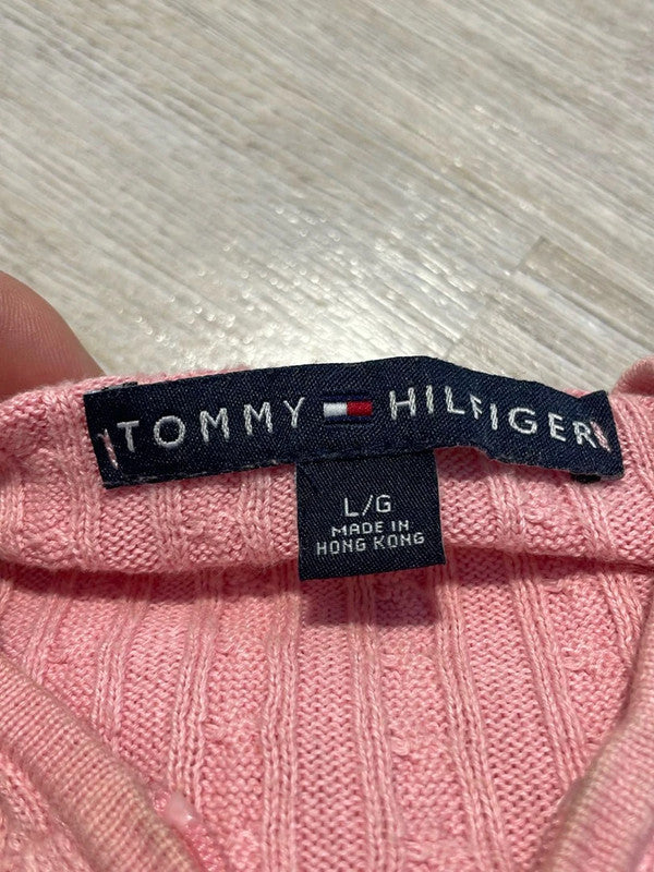 🛒Sweat à capuche zippé rose Tommy Hilfiger - Taille L🛒