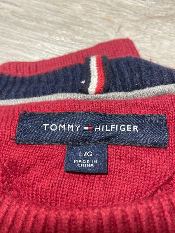đź›’Pull Tommy Hilfiger Rouge Lđź›’