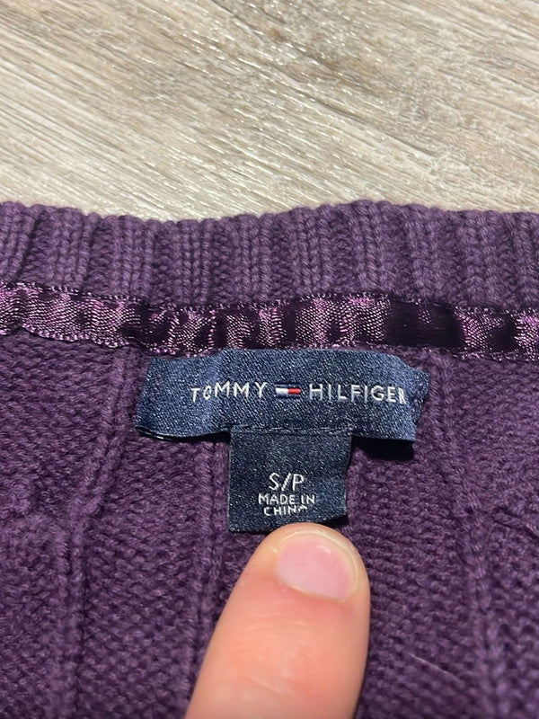 đź›’Pull Tommy Hilfiger Violet Taille Sđź›’