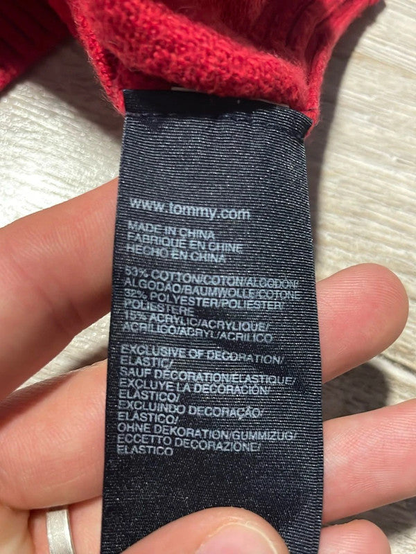 đź›’Pull Tommy Hilfiger Rouge Taille XXLđź›’