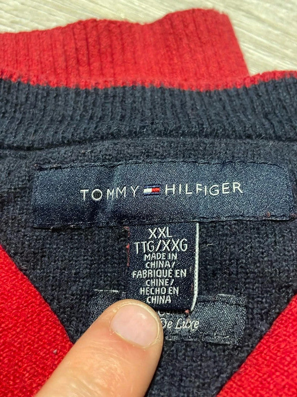 đź›’Pull Tommy Hilfiger Rouge Taille XXLđź›’