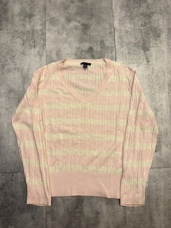 đź›’Pull Tommy Hilfiger Rose et Blanc Taille XLđź›’