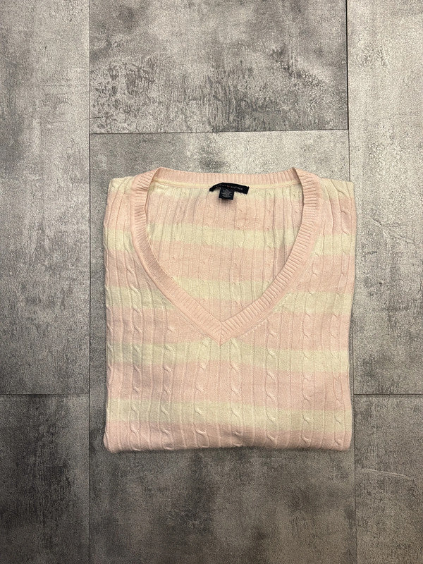 đź›’Pull Tommy Hilfiger Rose et Blanc Taille XLđź›’