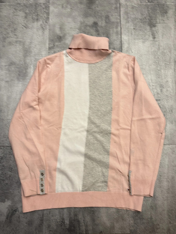 đź›’Pull Tommy Hilfiger Rose & Gris Taille Lđź›’
